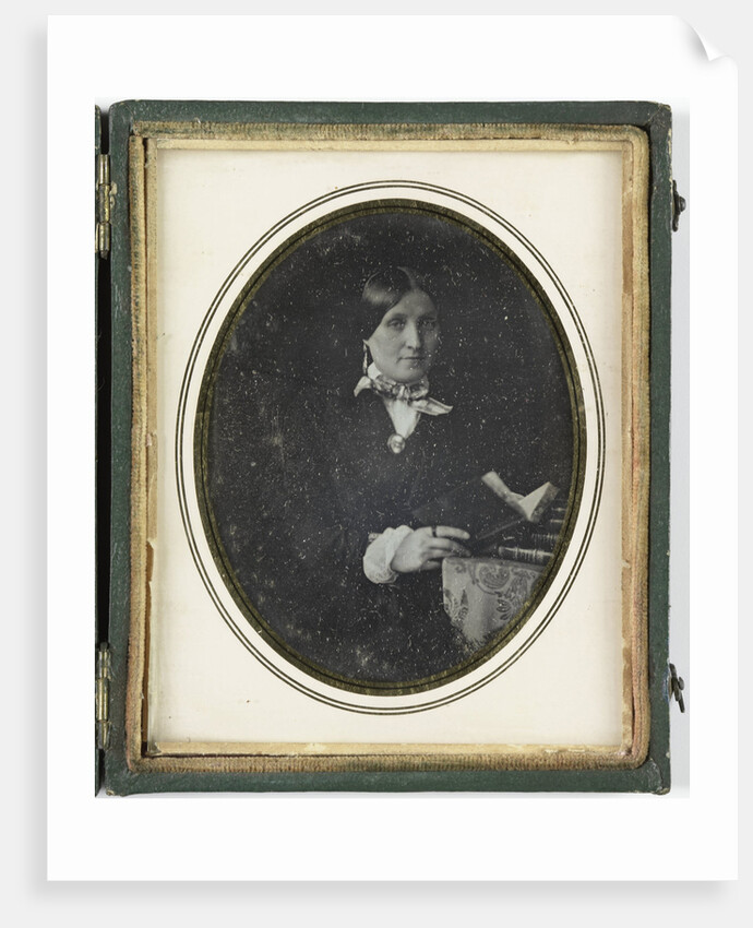 Portrait woman reading by Anonymous