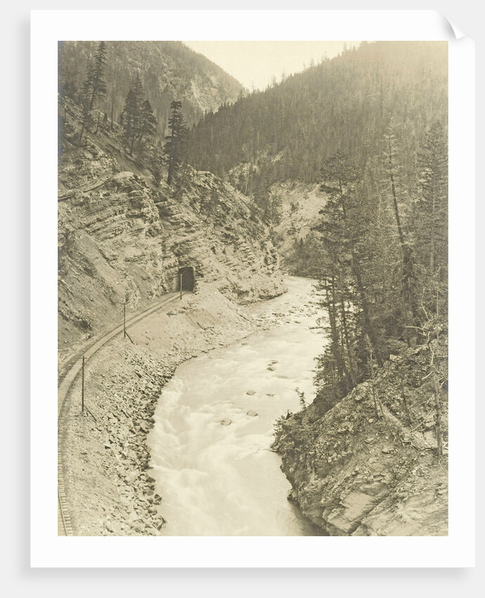 View of Kicking Horse Canyon and the Canadian Pacific Railway by William Notman