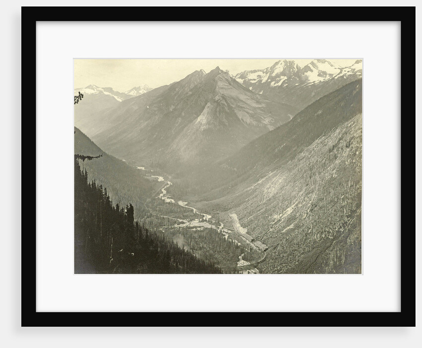 Illicilliwaet Valley and the Canadian Pacific Railway seen from Mount Abbot Glacier by William Notman