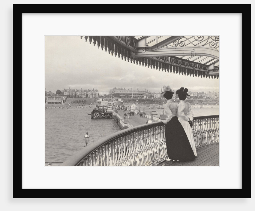Two women on the pier at Clacton on Sea UK by Anonymous