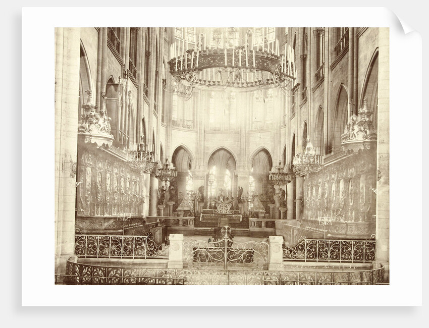 Interior of Notre Dame in Paris, France by Anonymous