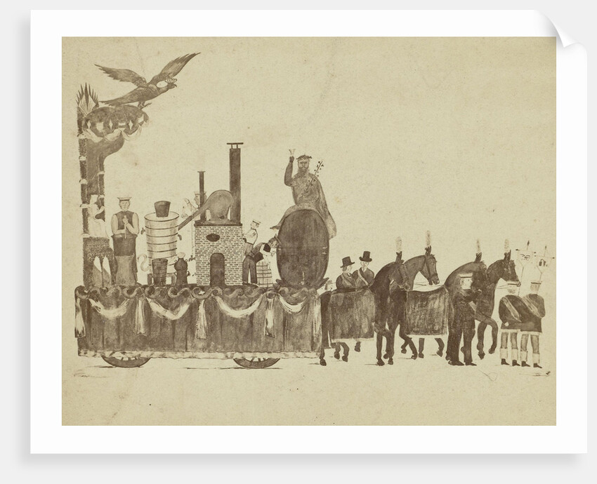 drawing a cart with horses by Anonymous