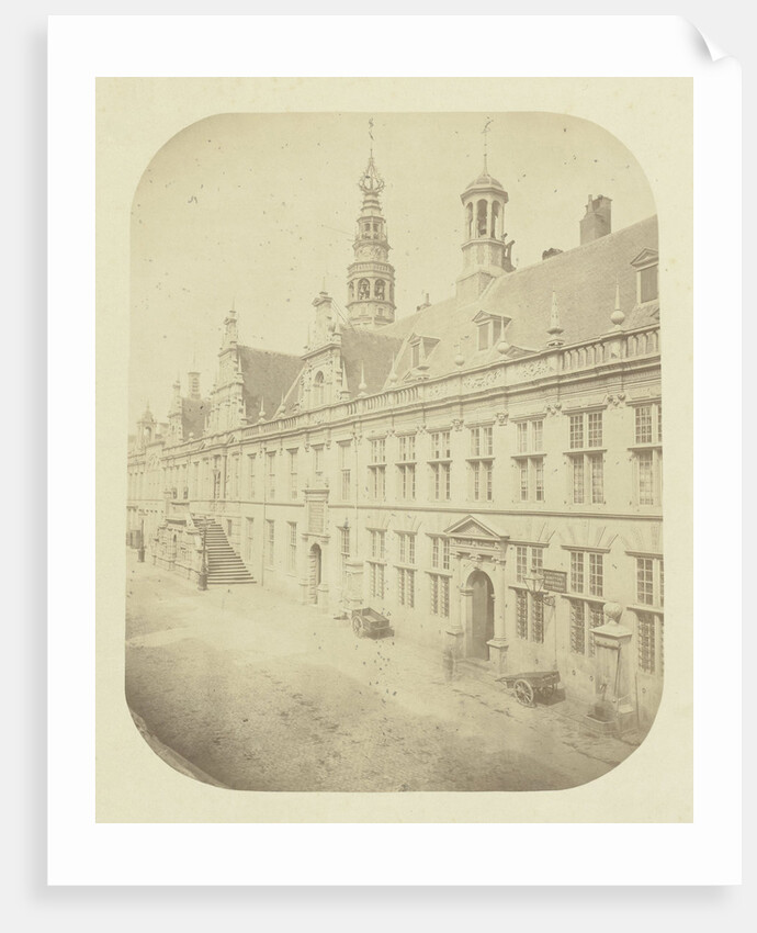 The Breestraat and city hall in Leiden by Jan Goedeljee