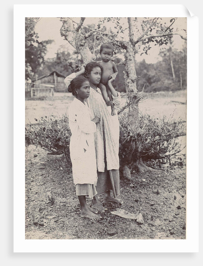 Two women and a child by Anonymous