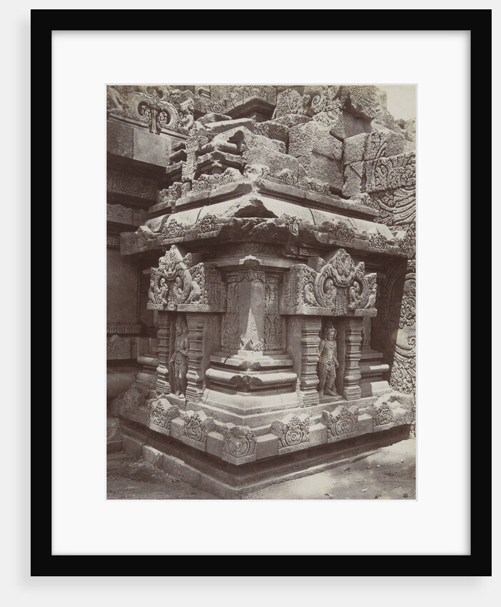 Corner Temple at the northern staircase of the Shiva temple of Prambanan temple complex Indonesia by Kassian Cephas