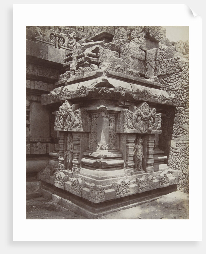 Corner Temple at the northern staircase of the Shiva temple of Prambanan temple complex Indonesia by Kassian Cephas