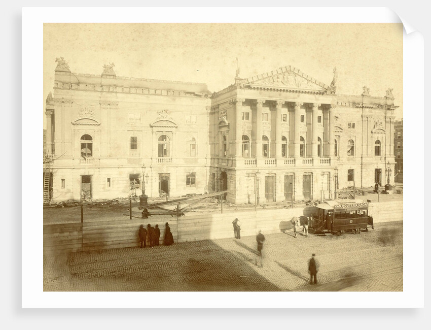 Construction of the Dutch theater in Amsterdam by Anonymous