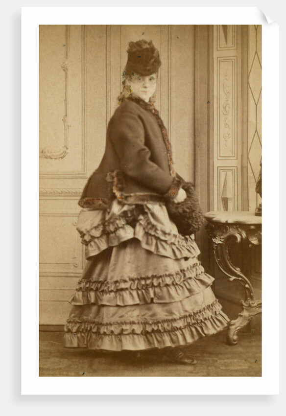 Portrait woman at table by Maurits Verveer