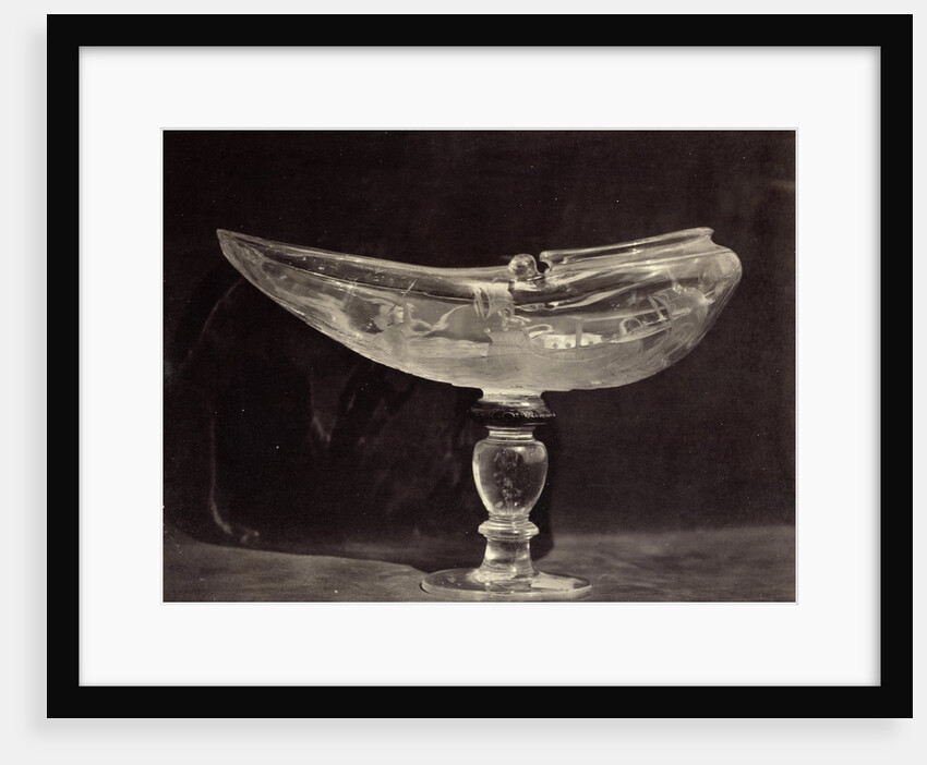 Crystal shell shaped bowl on foot by Charles Thurston Thompson