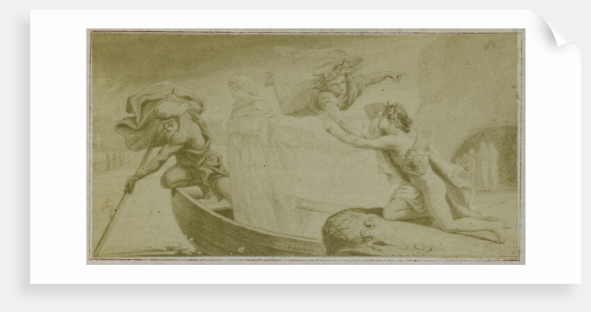 Virgil scene from the Georg Icon, wife away in boat by F. Barrias