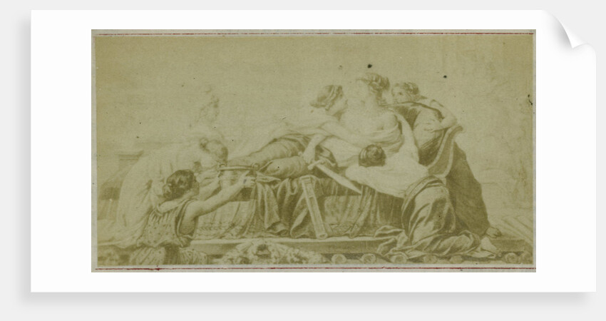 Virgil scene from the Aeneidos, suicidal woman by F. Barrias