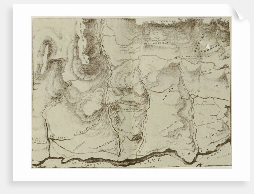 map of the Villa of Horace with surroundings by Anonymous