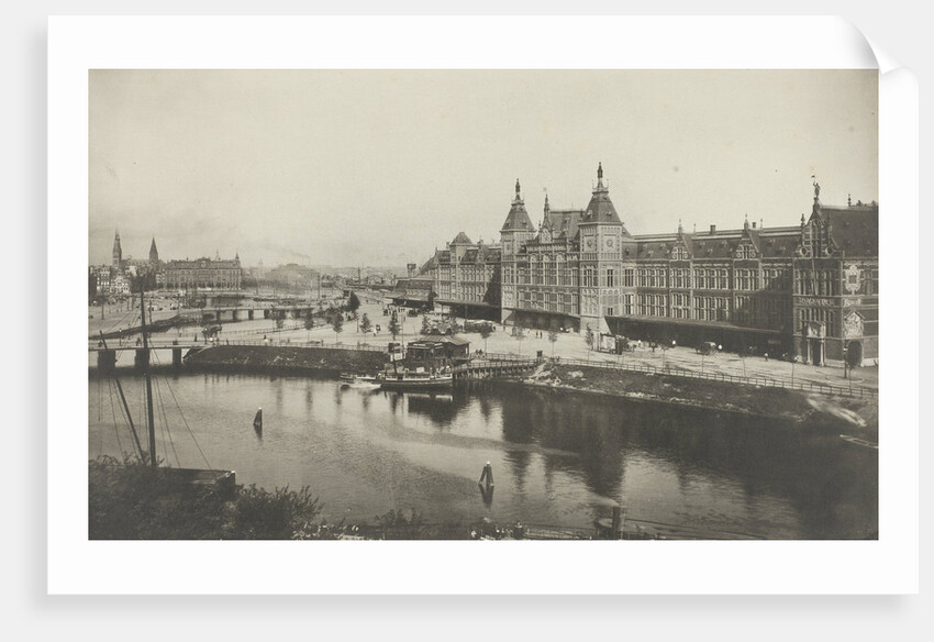 Central Station as seen from the St. Nicholas Church, Amsterdam by Gerrit Hendricus Heinen