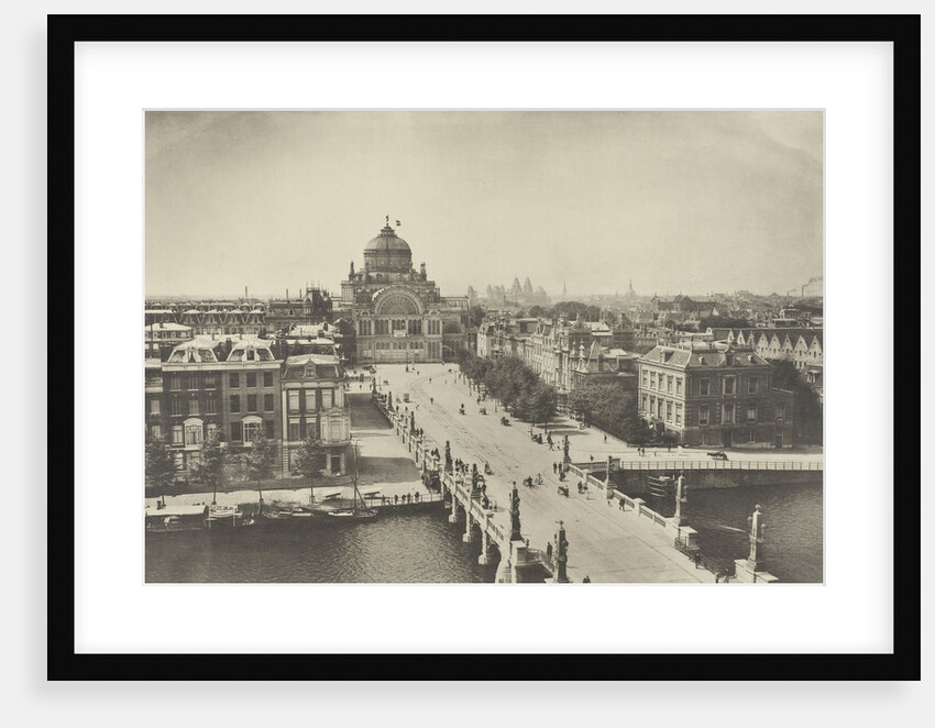 Palace of Industry and High Sluis, seen from the Amstel Hotel, Amsterdam by Gerrit Hendricus Heinen