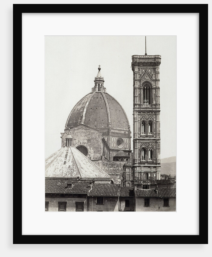 dome and campanile of the Duomo in Florence Italy, c. 1855 by Anonymous