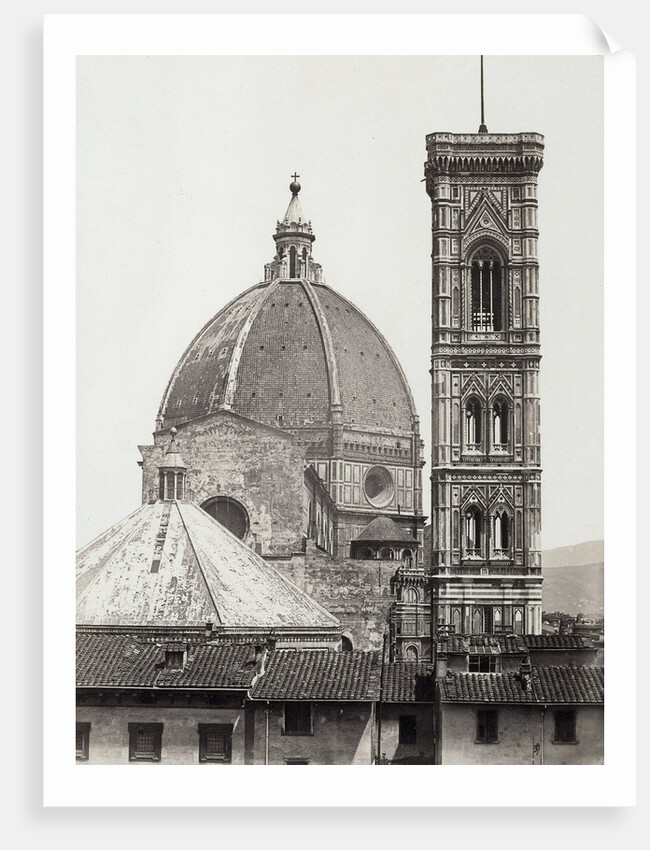 dome and campanile of the Duomo in Florence Italy, c. 1855 by Anonymous