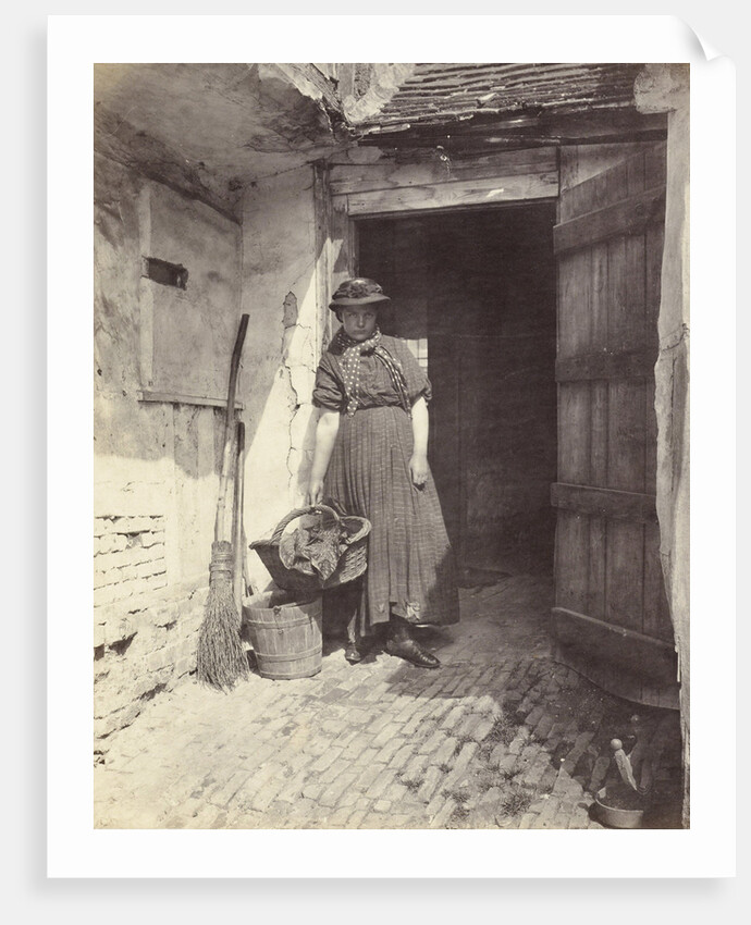 Portrait of a young woman in a doorway by Anonymous