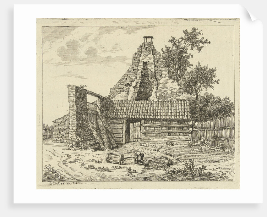 Reed Cutter for the ruin of the house Snaatburg Maarssen by Anthonie van den Bos