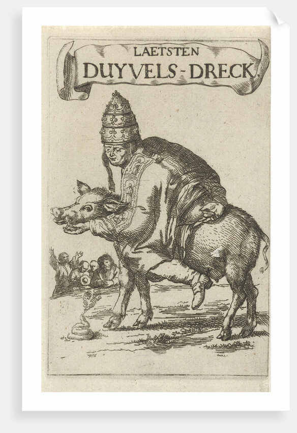 Pope on a pig by Simon onder de Linde
