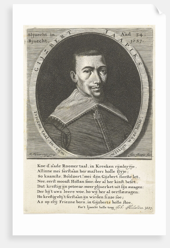 Portrait of Gijsbert Japiks by Johannes Hilarides