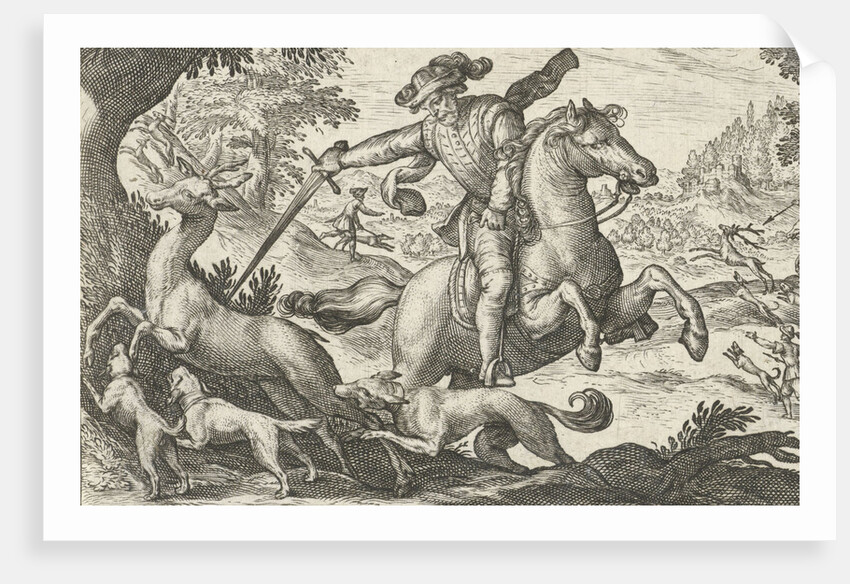 Deer Hunting, Egbert Jansz., Antonio Tempesta by Johann Theodor and Johann Israel de Bry