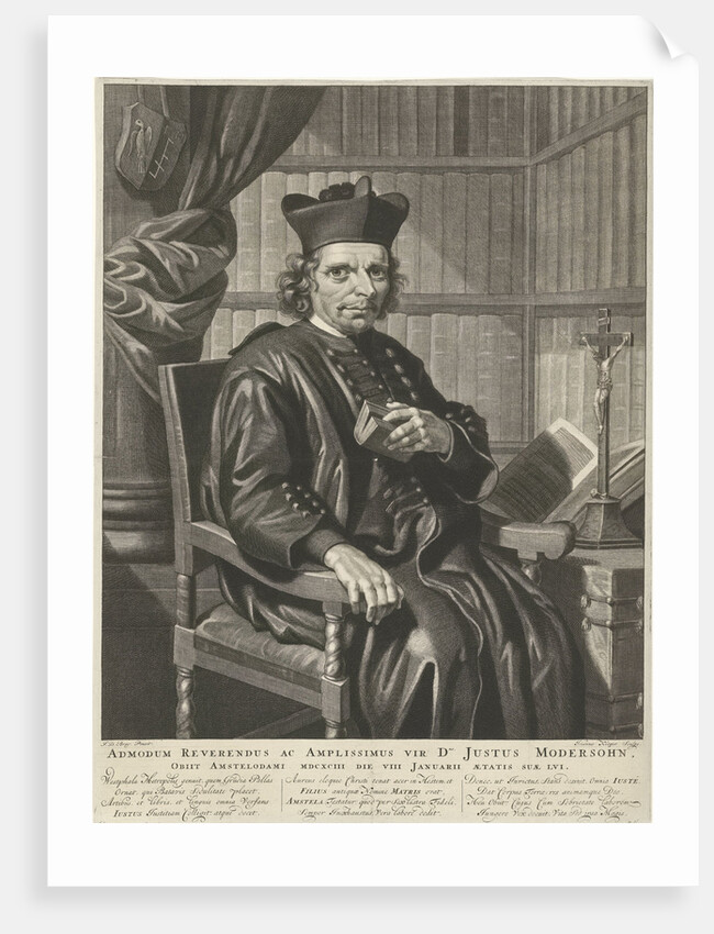 Portrait of the pastor Justus Modersohn by Johannes Klopper