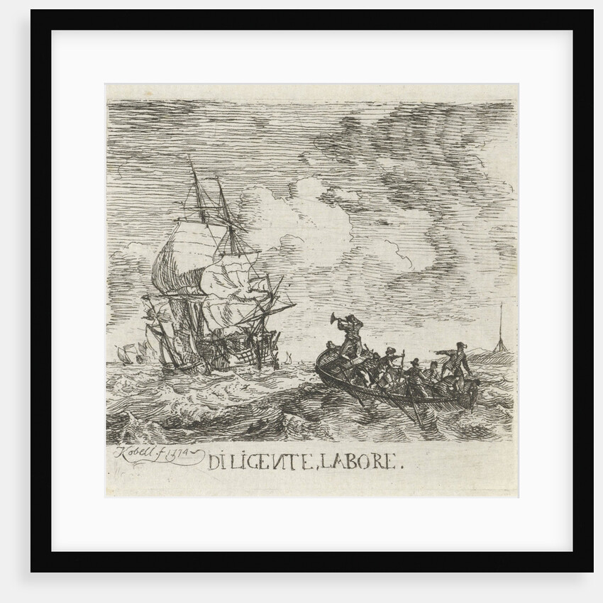 Stormy water with various boats by Hendrik Kobell