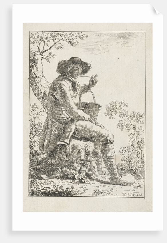 Smoking farmer by Hendrik Kuipers