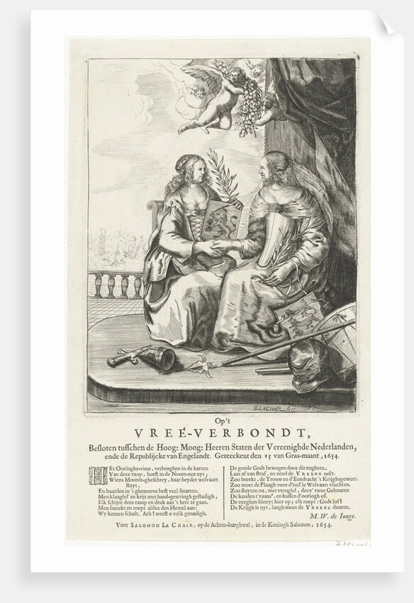 The Peace of Westminster, 1654 by Salomon Pietersz. Lachair