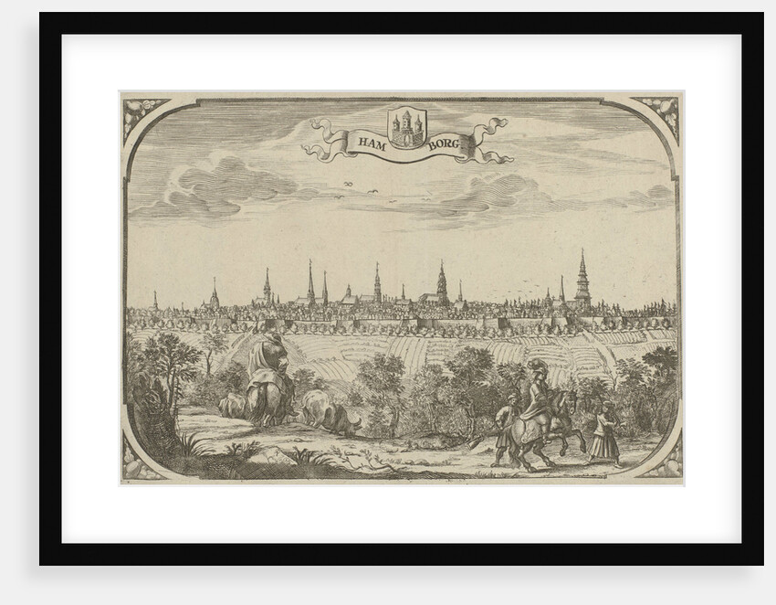 View of the city of Hamburg, Germany by Adriaen Oudendijck