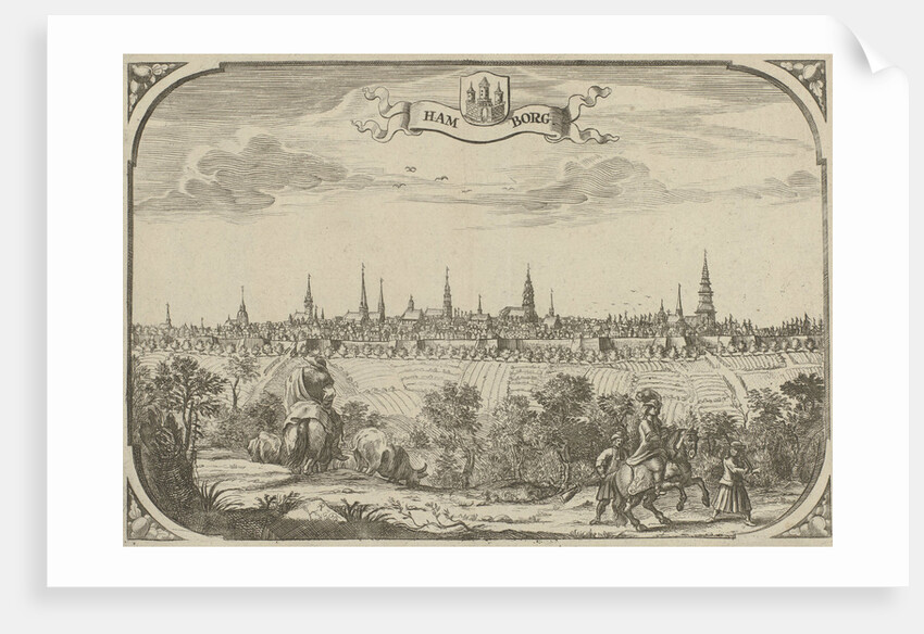 View of the city of Hamburg, Germany by Adriaen Oudendijck