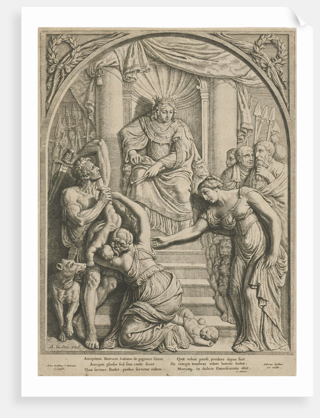Judgment of Solomon, Hubert Quellinus by Arnoldus Montanus
