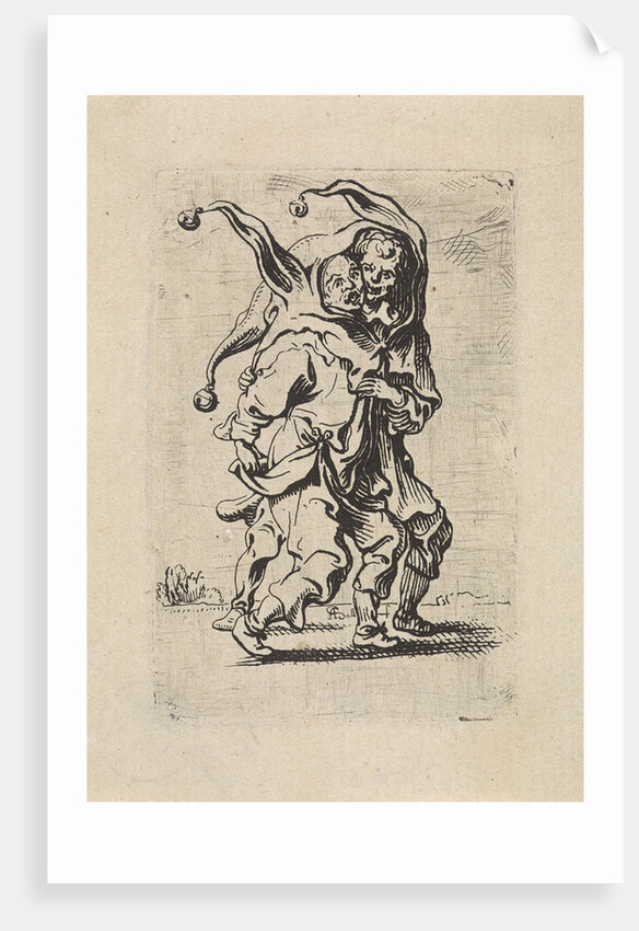 Two fools with a fool's cap on the head by Antoine Sallaert
