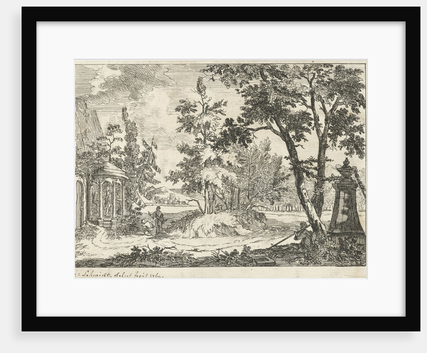 Arcadian landscape by Izaak Schmidt