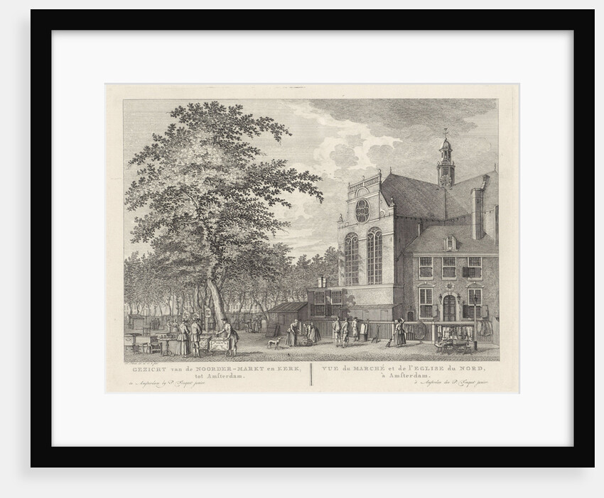 View of the North Market and Noorderkerk in Amsterdam, The Netherlands by Pierre Fouquet Jr