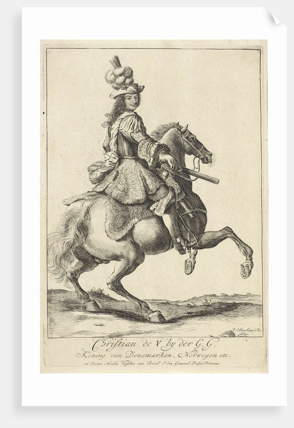 Equestrian Portrait of King Christian V of Denmark and Norway by Nicolaes Visscher II