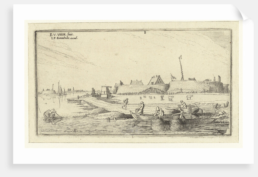Rowing boats with fishermen for a fort on the Scheldt by Anonymous