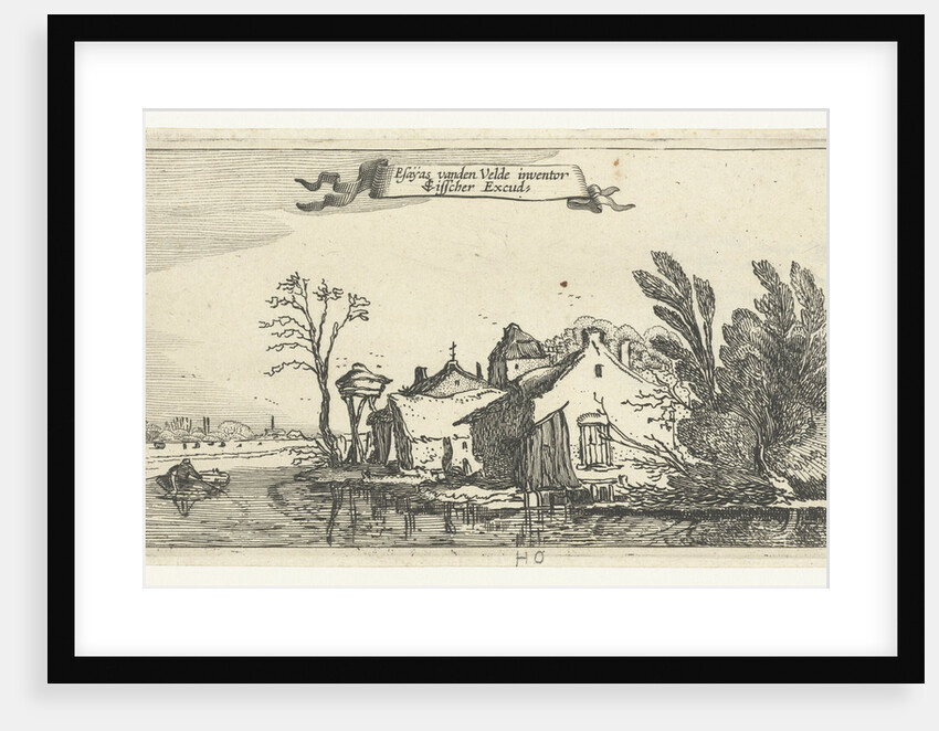 Farm with dovecote on a river by Claes Jansz. Visscher II