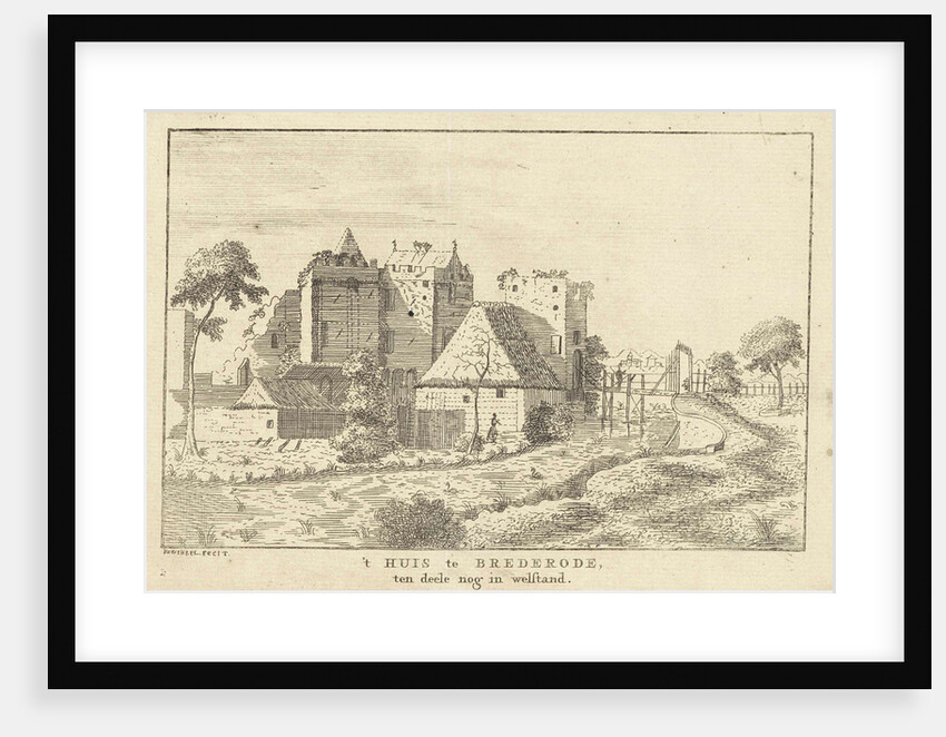View of Castle Brederode Santpoort by Pieter van Winkel