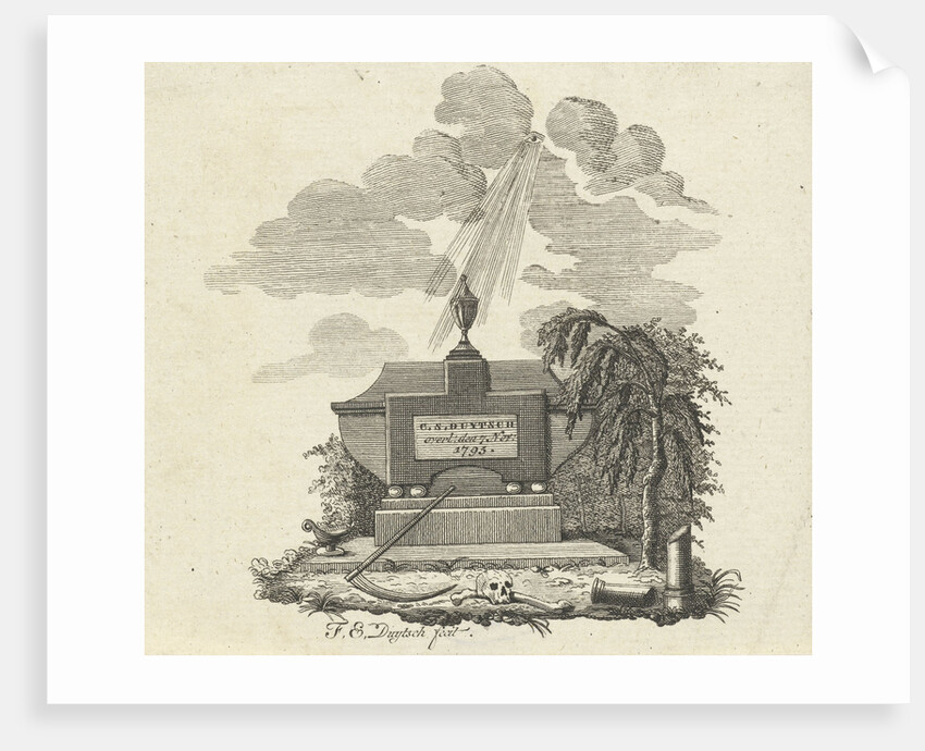 Gravestone for C. S. Duytsch deceased November 7, 1795 by F.E. Duytsch