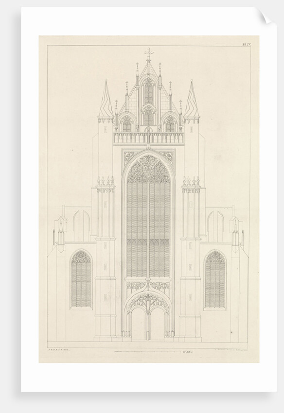 North Portal of the Highland church in Leiden by Alphonse Pierre Giraud