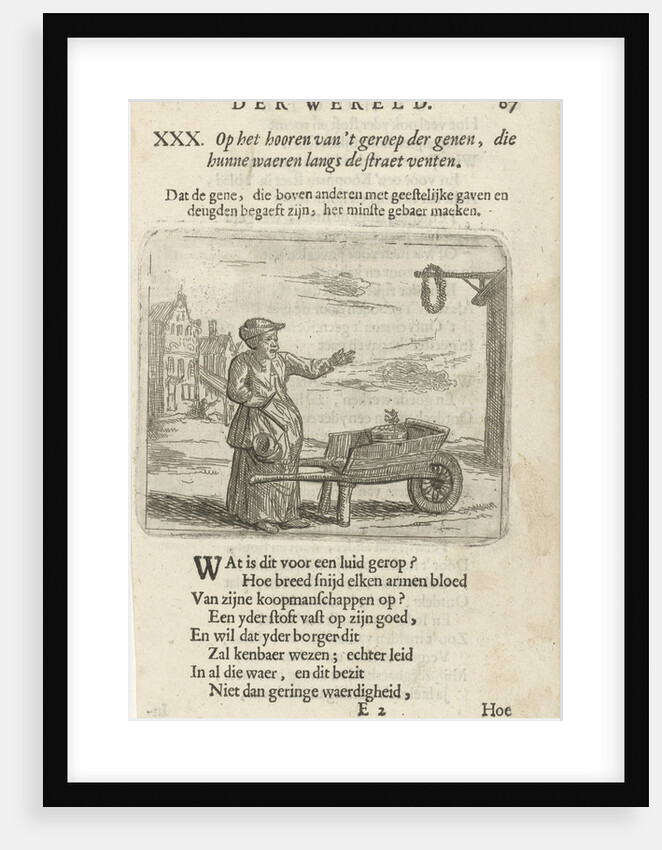 Women with a wheelbarrow by Arnold Houbraken