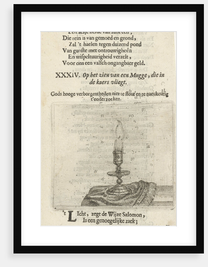 Mosquitoes around a candle by Arnold Houbraken