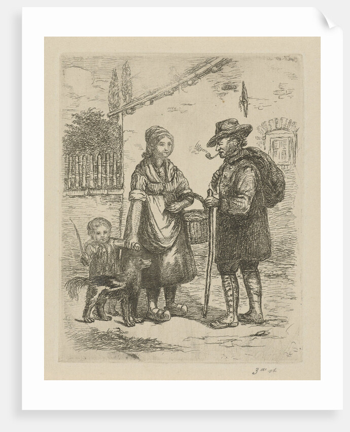 Farmer and his wife at a farm by David van der Kellen II