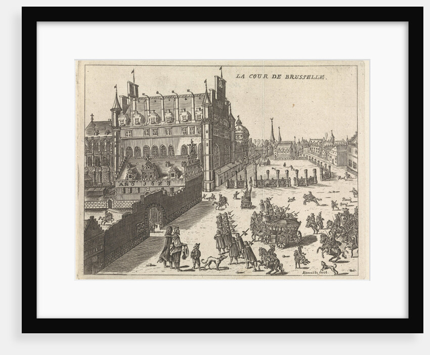View of the court of Brussels, 1673 by Kemnitz