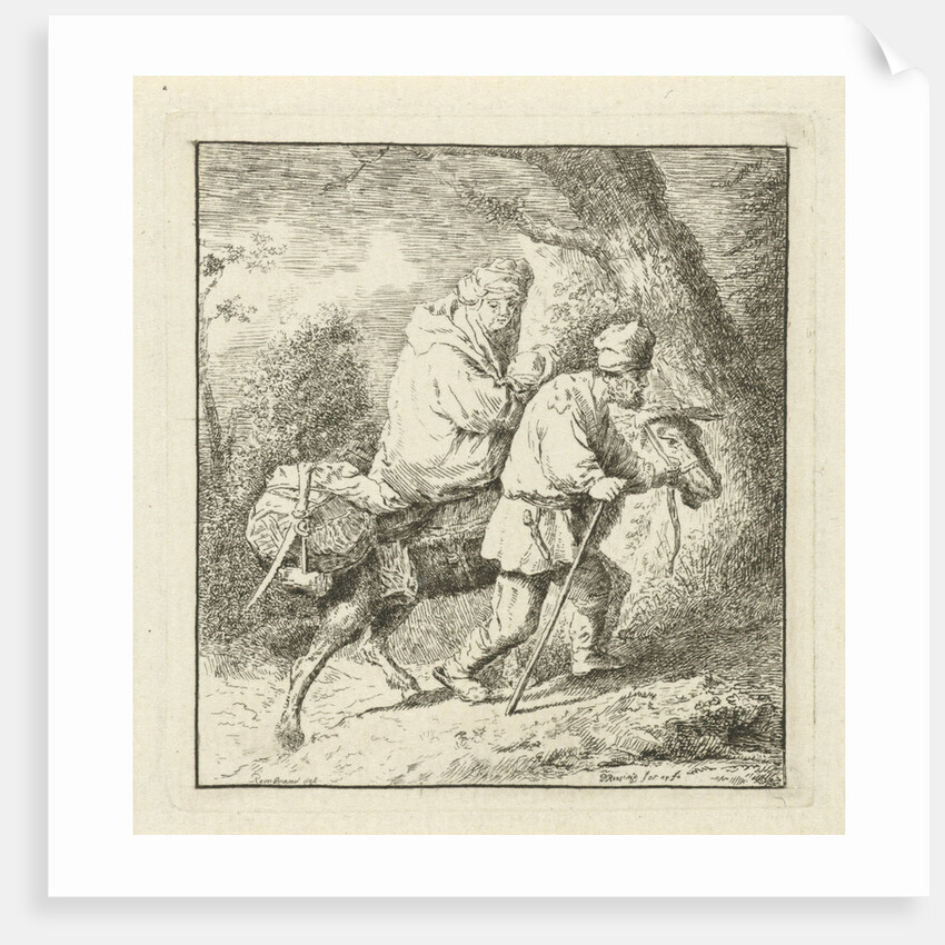 Flight into Egypt by Rembrandt Harmensz. van Rijn