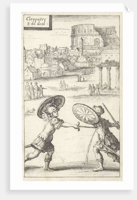 Two men fighting in armor by Gerrit van Goedesberg