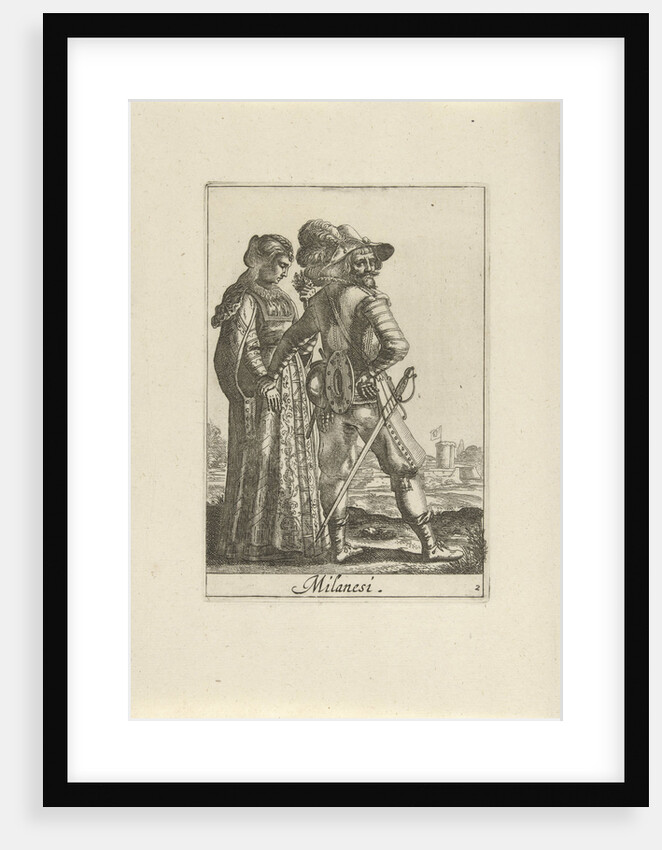 Couple dressed in the Milanese fashion by Johannes Covens and Cornelis Mortier