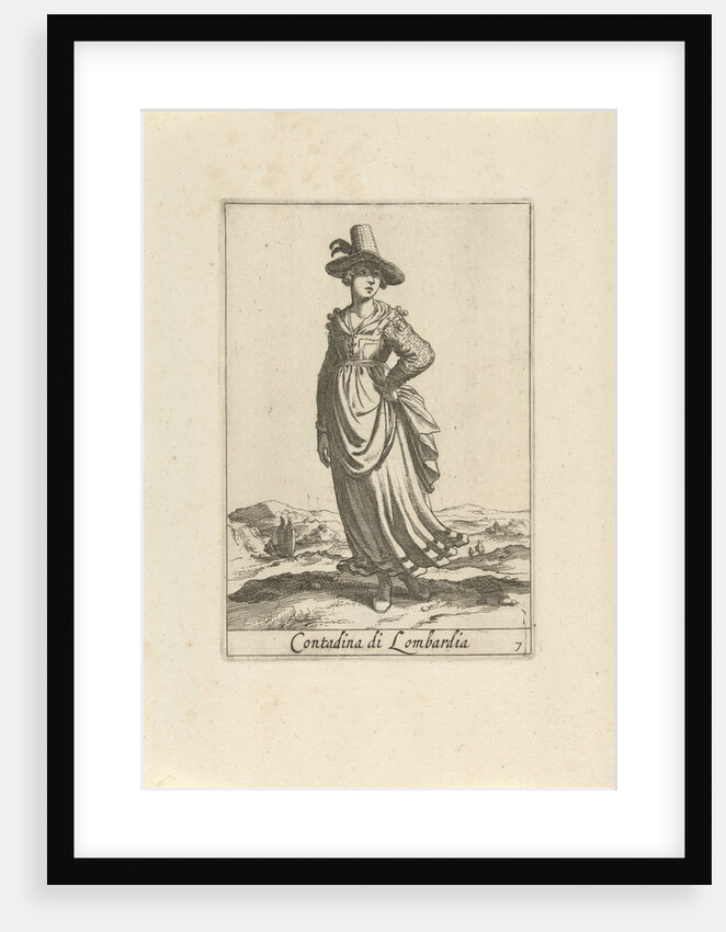 Peasant Woman dressed in the Lombard fashion by Johannes Covens and Cornelis Mortier