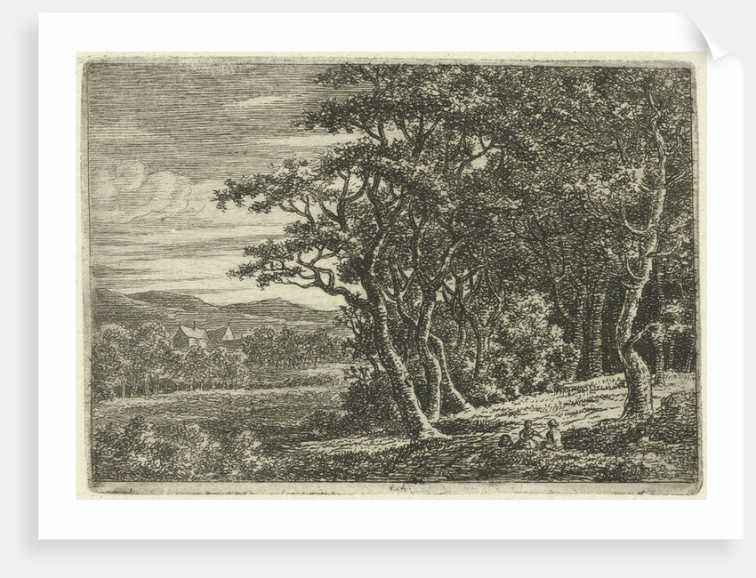 Two children sitting at a forest edge by Ernst Willem Jan Bagelaar